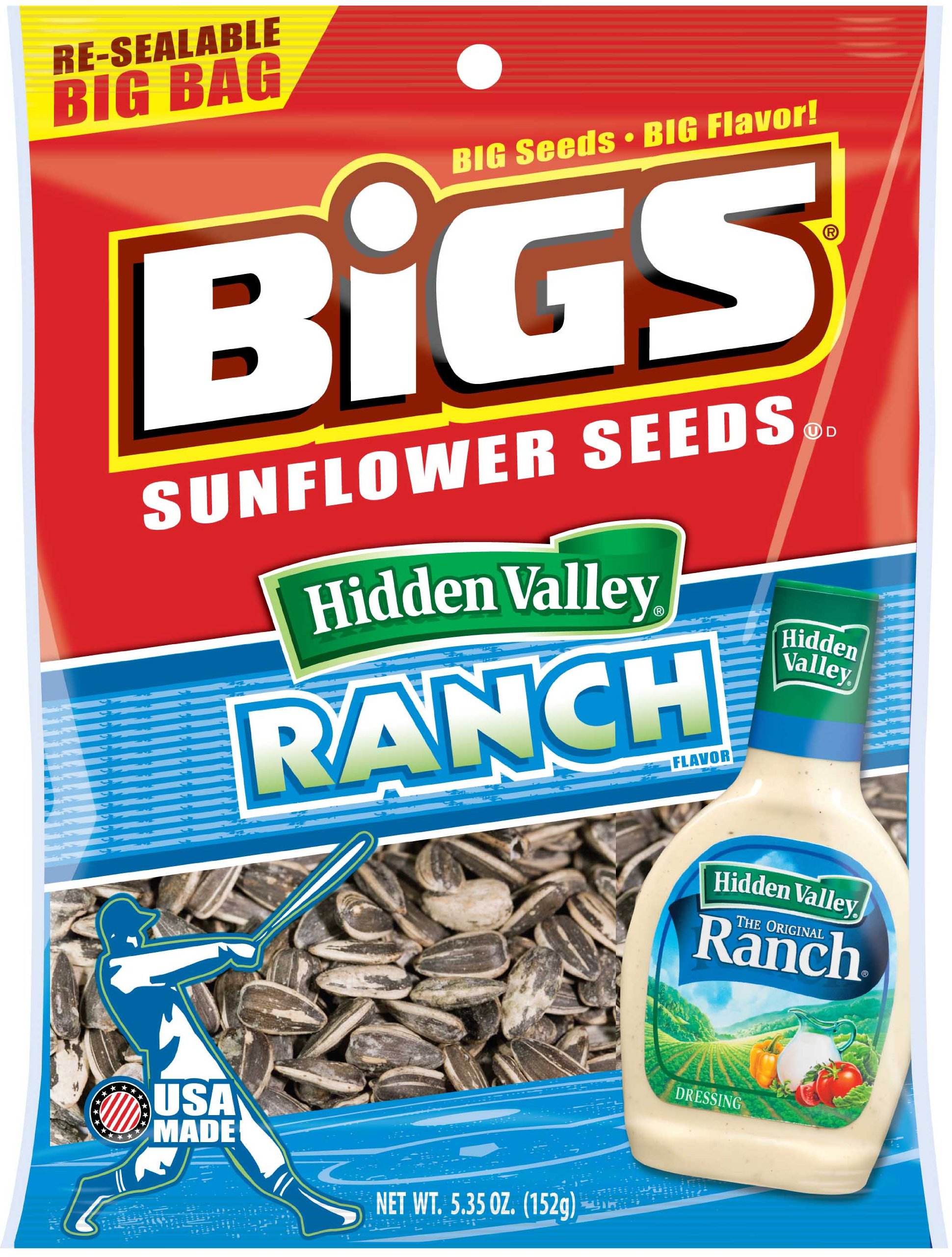 Bigs Hidden Valley Ranch Sunflower Seeds 5.35-Ounce Bags (Pack Of 12) 15 91OsfJrki5L