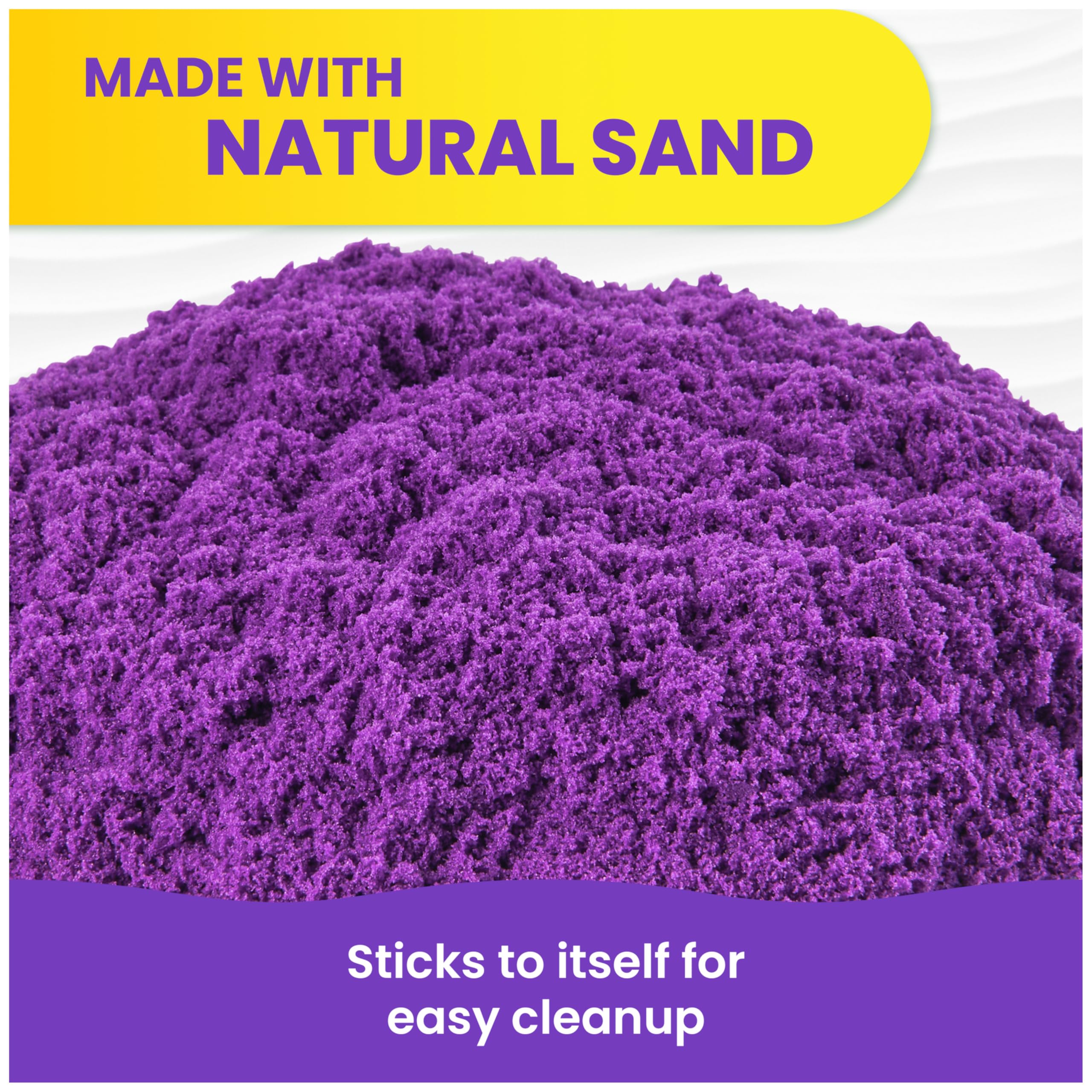 Kinetic Sand, 2.5lbs Purple Play Sand, Amazon Exclusive, Resealable Bag (Packaging May Vary), Sensory Toys, Holiday Gifts & Stocking Stuffers for Kids Ages 3 and up
