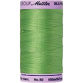 Mettler Silk-Finish Solid Cotton Thread, 547 yd/500m, Bright Mint