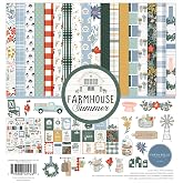 Echo Park Paper Company Farmhouse Summer Collection Kit, White 12-x-12-Inch