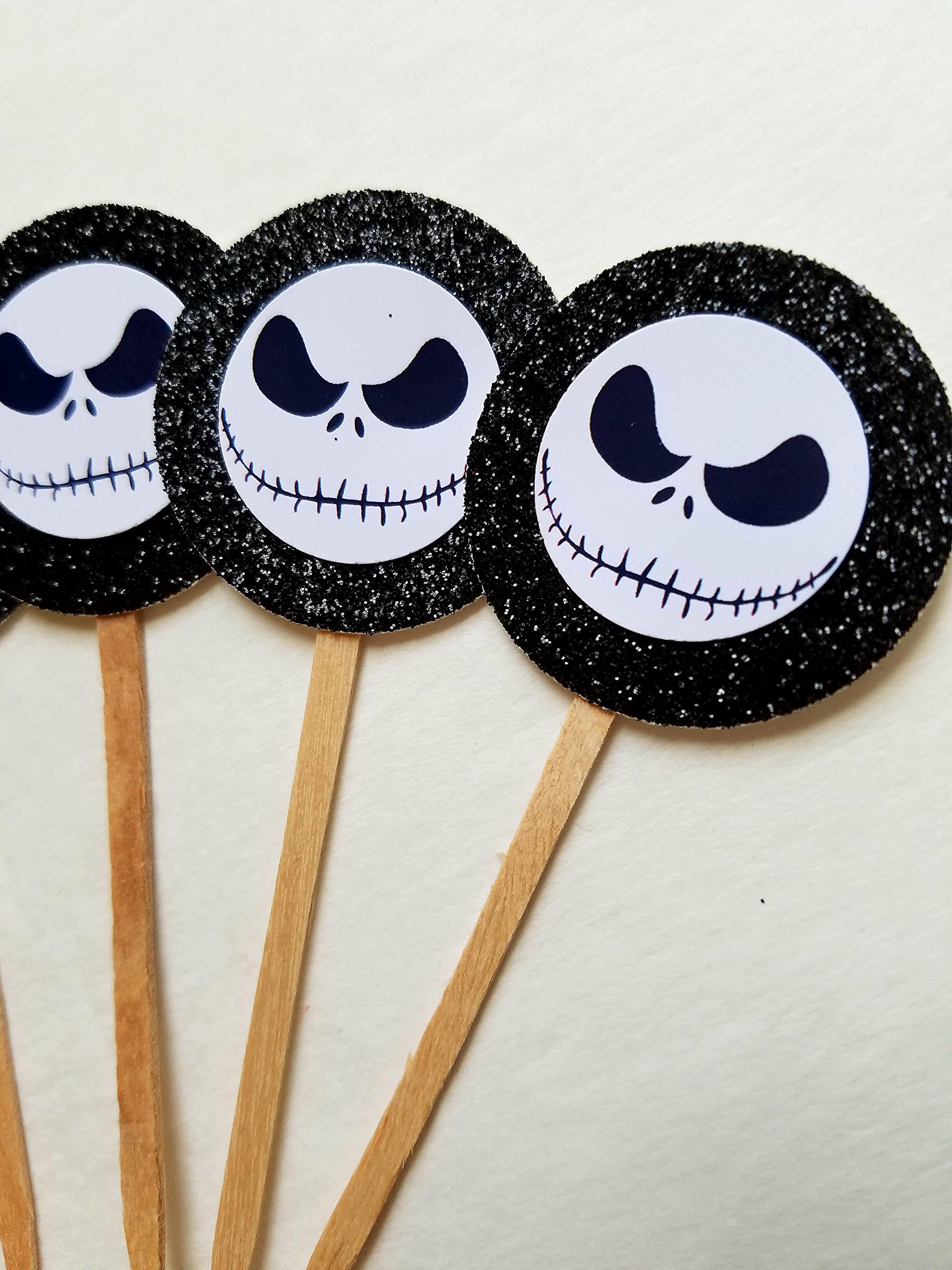8 Jack Skellington Cupcake Toppers Nightmare Before Christmas Halloween