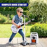 The Magic Toy Shop Kids Electric Guitar Amp Microphone Stand Set White 3+ view 6