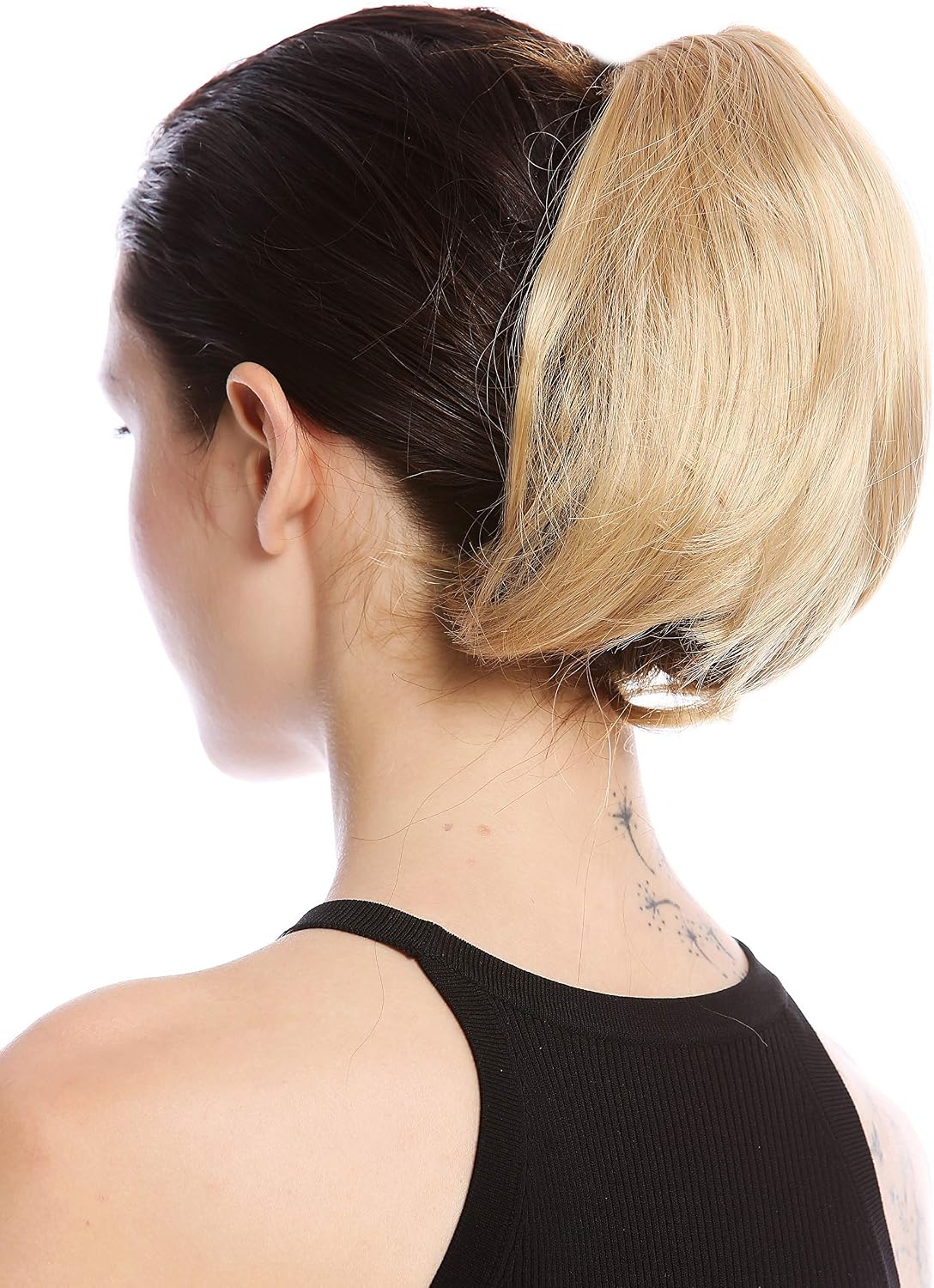 WIG ME UP - N869-V-24B Ponytail Hairpiece Extensions Bun very short straight but voluminous gold blond, Golden blonde (24B) - Image 3