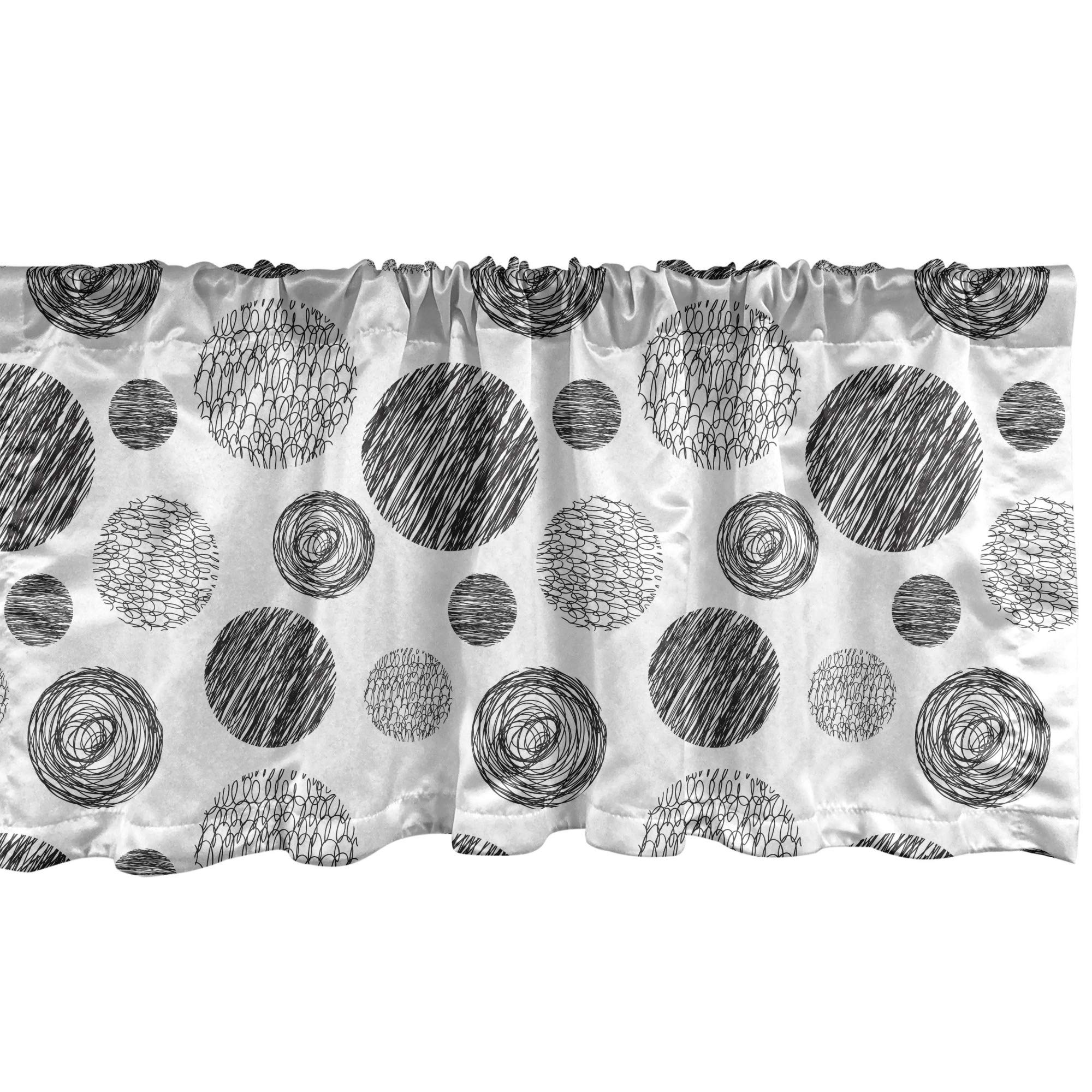 Ambesonne Abstract Window Valance, Hand Drawn