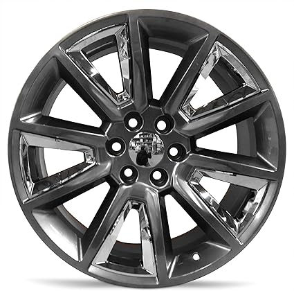 Amazon Com Road Ready Car Wheel For 15 19 Chevrolet Suburban 1500 Chevy Tahoe 22 Inch 6 Lug Black With Chrome Insert Aluminum Rim Fits R22 Tire Exact Oem Replacement Full Size Spare Automotive