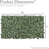 CHRISTOW Expanding Artificial Ivy Leaf Trellis 1m x 2m Garden Screen view 7