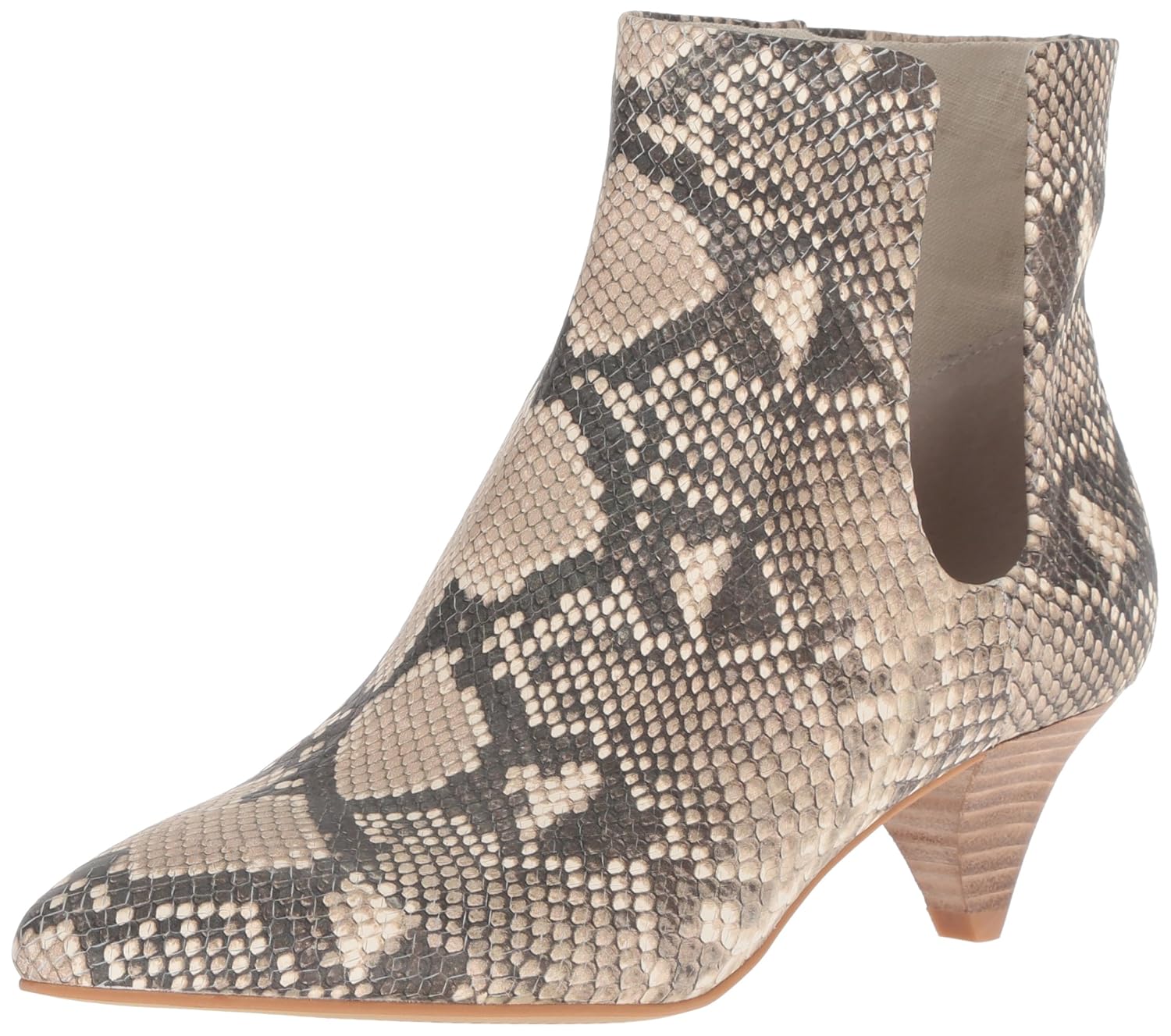 Dolce Vita Women's Yates Ankle Boot Leather Western Booties Snake Denim
