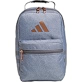 adidas Santiago Lunch Bag Cooler for Women and Men, Insulated Food Container Box with Mesh Pocket, Twill Grey/Rose Gold/3.0, One Size