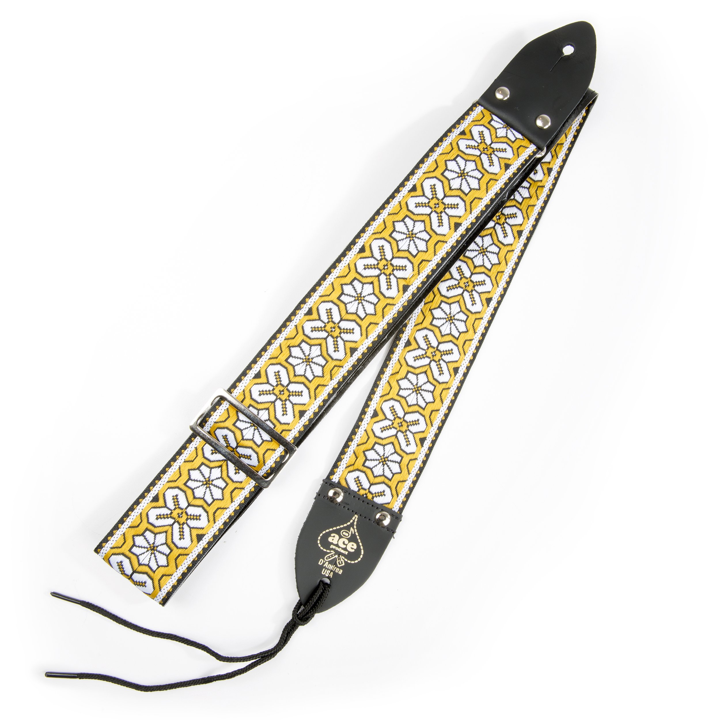 D’Andrea Ace Vintage Reissue Guitar Strap – Greenwich – Replica of Guitar Strap Used by Bob Dylan, Featured on Greatest Hits Album Cover