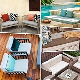SINCERE Custom Bench Cushion, Indoor Bay Window Seat, Gray Foam Topper view 9
