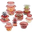 Rubbermaid TakeAlongs Assorted Food Storage Containers, Tint Chili, 40-Piece Set