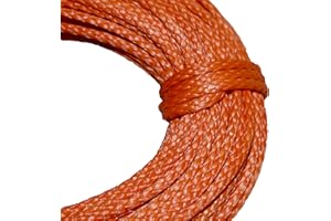 CBKnot 7/64in 100', 200' or 300' Hanks Coated Blue, Green, Black, Silver, Orange, Red or Yellow dyneema Fiber 1400 lb. Approx tensile Strength (50 ft. Hank, Orange)