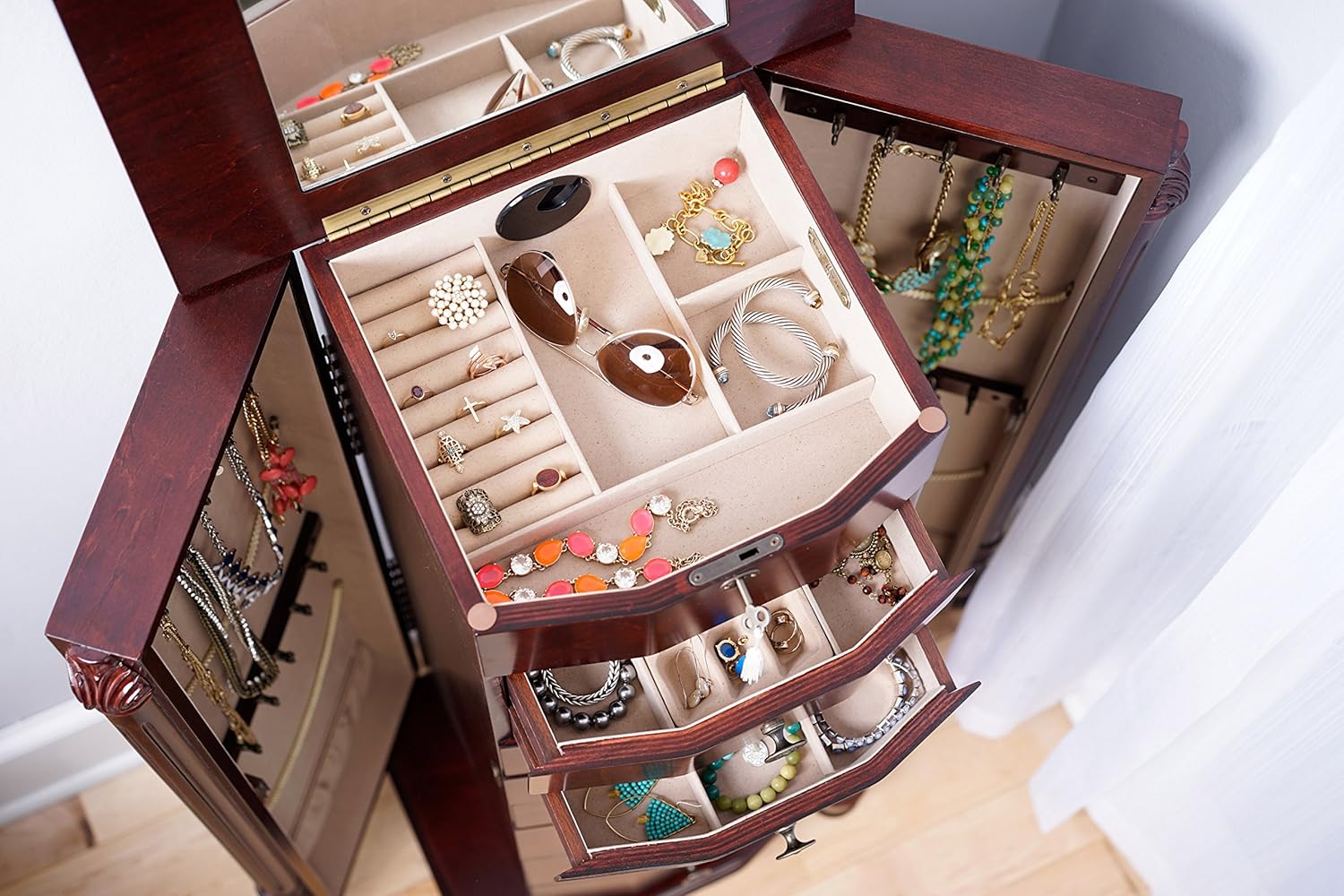 Hives and Honey Florence Large Jewelry Armoire Jewelry Organizer