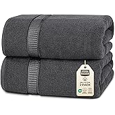 Utopia Towels Luxurious Jumbo Bath Sheet 2 Piece, 600 GSM, 35 by 70 Inches, 100% Ring Spun Cotton, Highly Absorbent and Quick
