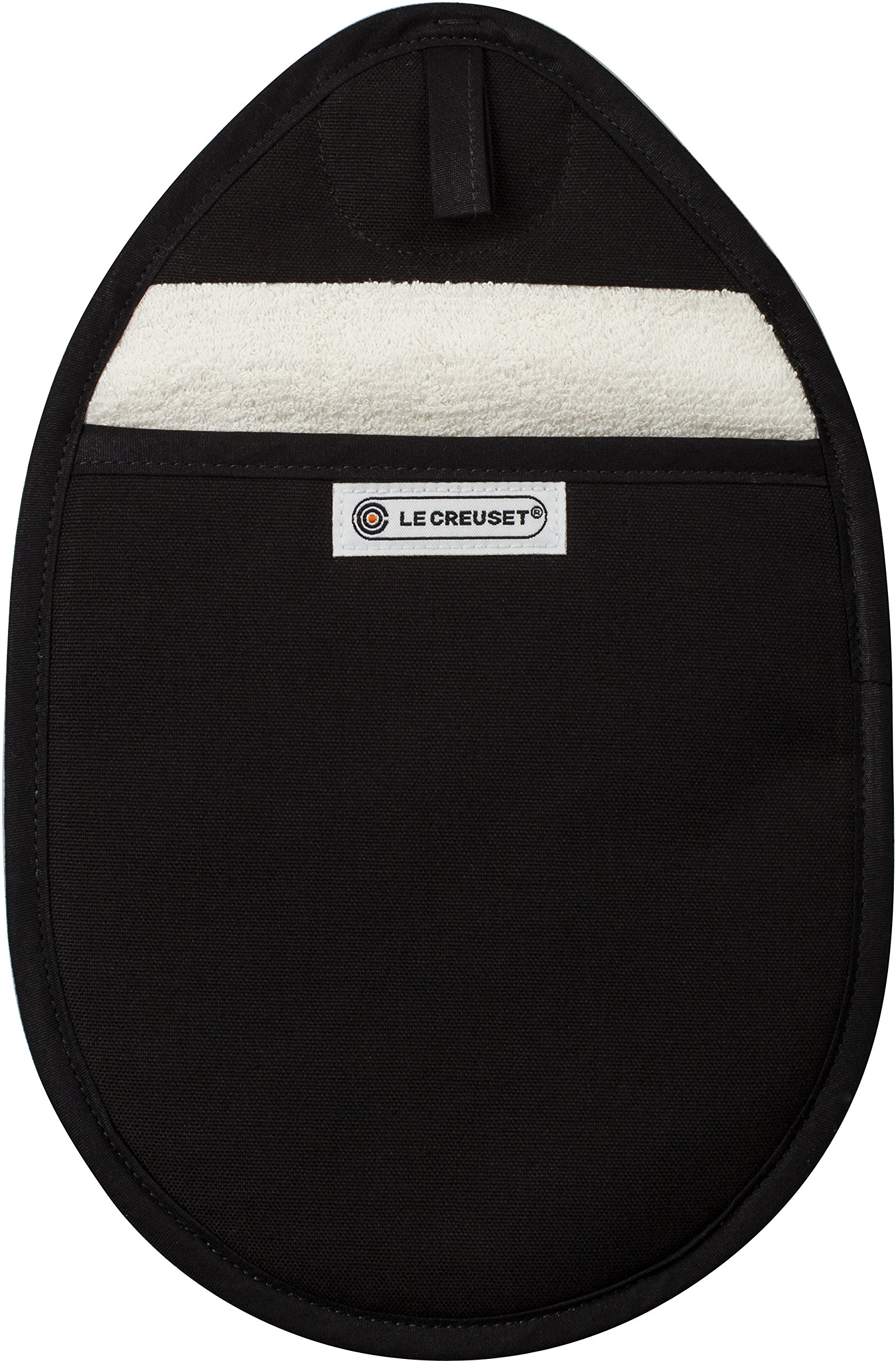 Le Creuset Pot Holder, 100 Percent cotton, 12.5 in / 32 cm long, Plain Black, 95002700000000