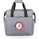 Picnic TIME NCAA Alabama Crimson Tide On The Go Lunch Bag Cooler, Soft Cooler Lunch Box, Insulated Lunch Bag, (Heathered Gray)