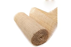 LUSYDECO 24" Width Square Rattan Cane Webbing Roll for Caning Projects Rattan Woven Roll Wardrobe Shoe Square Mesh Material for Cabinet & Door (5 Feet)