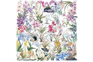 58Pcs Scrapbook Supplies, Self-Adhesive Natural Flower Stickers for Scrapbooking, Card Making, Journaling & DIY Craft Supplie