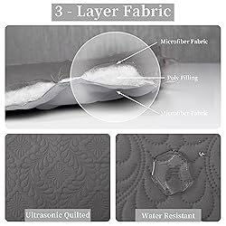Easy-Going Twin Size Reversible Quilt Set with 1