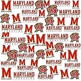 University of Maryland Secondary Logo 50ct Vinyl Sticker Pack – Large Waterproof Decals for Laptops, Water Bottles, Tablets, Scrapbooks, Vehicles & More – Officially Licensed UMD Terrapins Designs