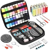 KEYHOT Sewing Kit for Adults, Needle and Thread Kit, Travel Size 87 Pcs | Small Sewing Kit Basic for Beginners, Home Including Scissors Measure Tape Needle Threader, Women Gifts (Oxford Cloth Bag)