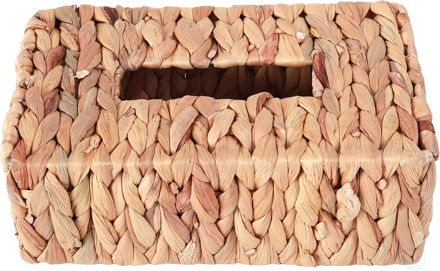 Vintiquewise QI003631.SQ Water Hyacinth Wicker Square Tissue Box Cover, Brown: Home & Kitchen
