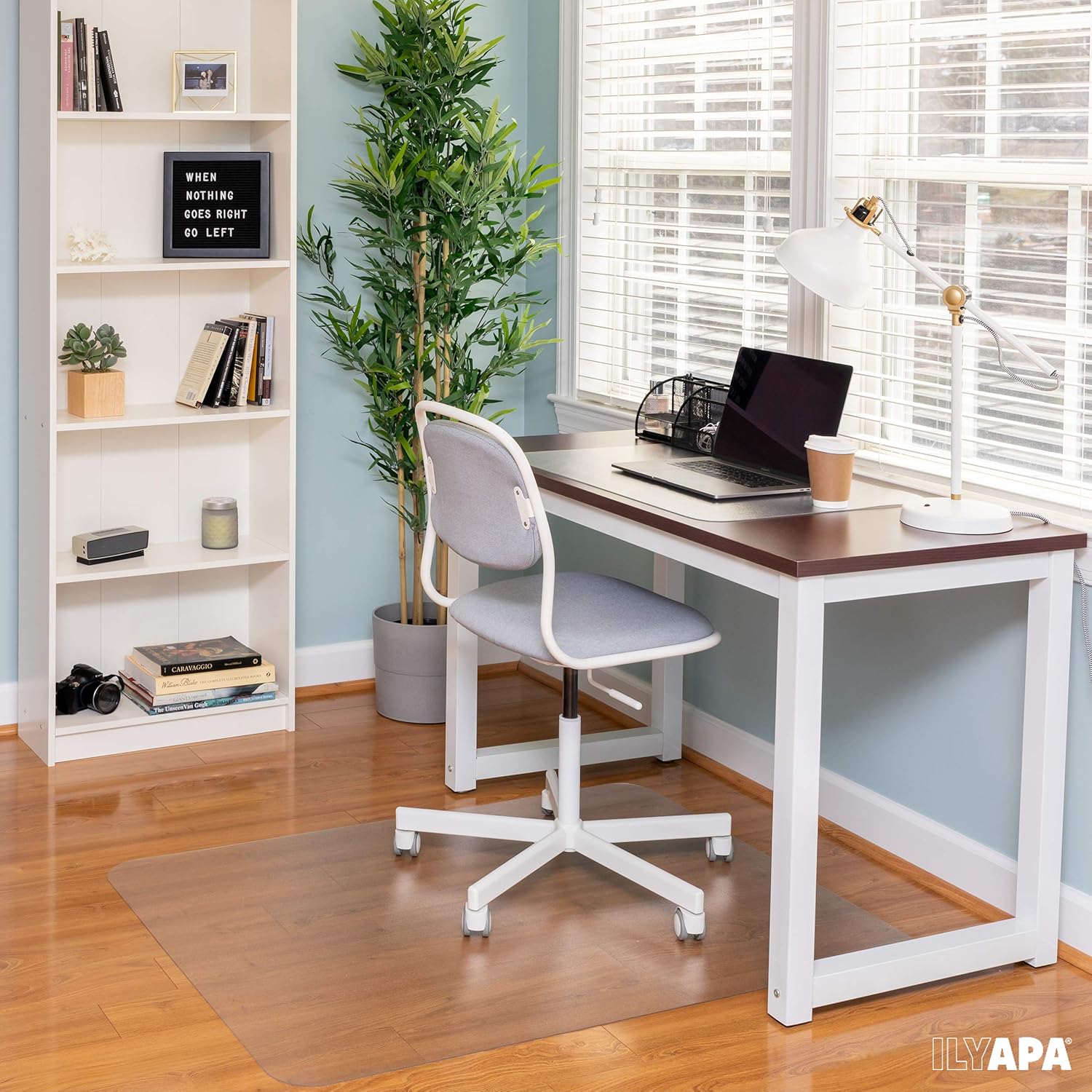 Ilyapa Office Chair Mat for Hard Floors 36" x 48" Heavy Duty Clear, PVC Chair Mat for Hardwood and Tile Floors, Protective Floor Mat for Home or Office : Office Products