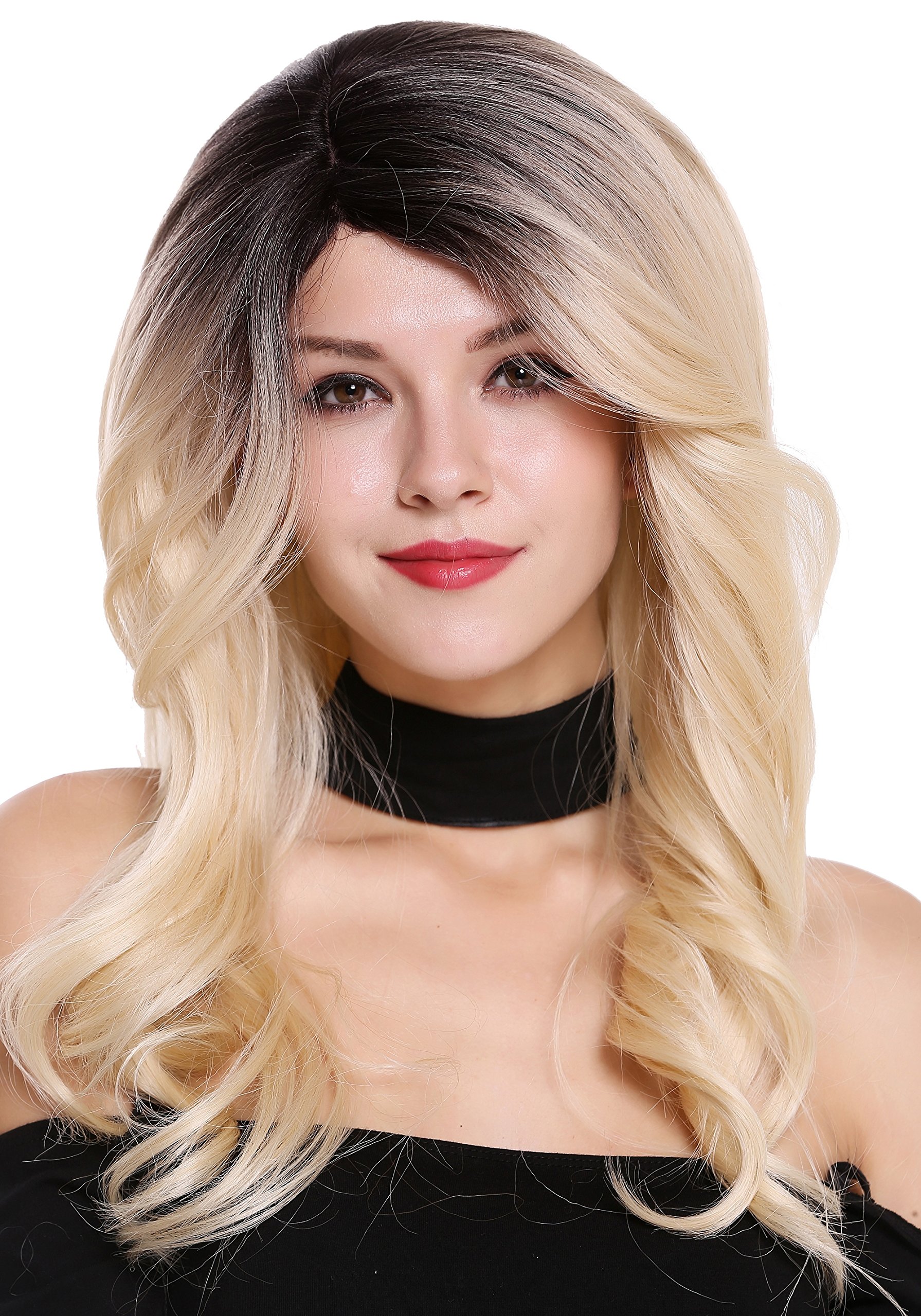 WIG ME UP - RGF-5904LD-DR4/613 Lady Quality Wig long wavy parting Ombre mix dark brown with platinum blond