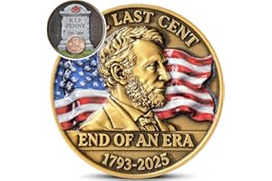 The Last Cent Penny Commemorative Challenge Coin, End of an Era 1793-2025 Lincoln Tribute for Coin Collectors & History Lovers