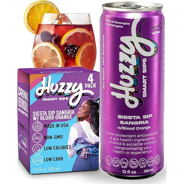 Amazon.com : Huzzy Smart Sips Non Alcoholic Drinks - Golden Elixir