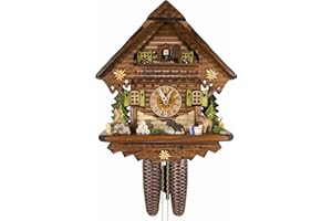 CUCKOO PALACE Cuckoo-Palace German Cuckoo Clock - Summer Meadow Chalet with 8-Day-Movement - 13 1/3 inches Height