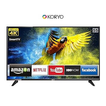 Koryo 138.9 cm (55 inches) 4K Ultra HD Smart LED TV KLE55EXUJ98UHD (Black) (2019 Model)