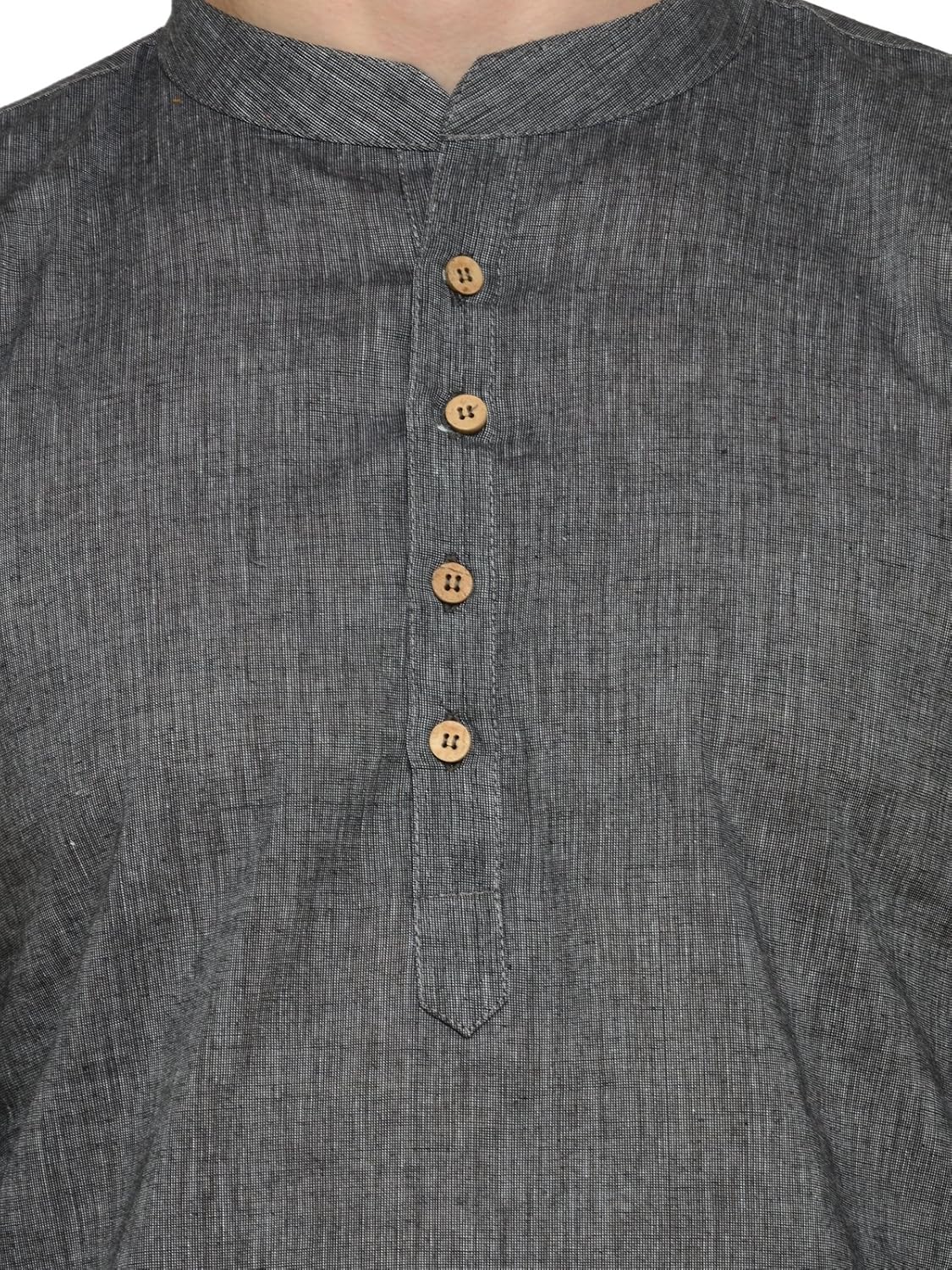 rg designers red plain short kurta for men