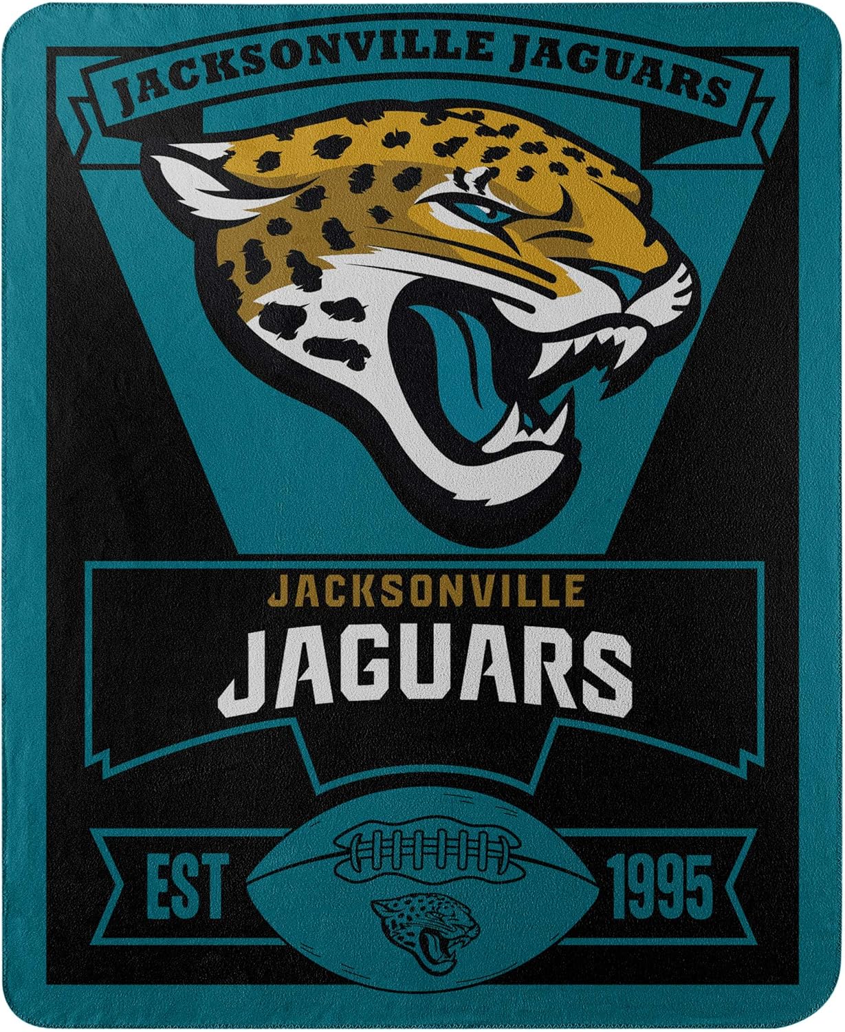 Officially Licensed NFL "Marque" Printed Fleece Throw Blanket, Multi Color, 50" x 60"