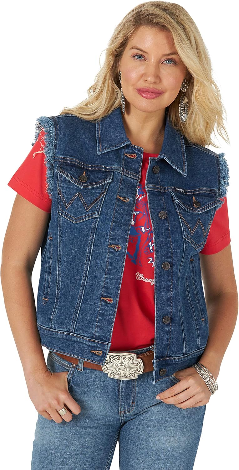 Wrangler Women's Retro Denim Vest, Small Amazon.co.uk Clothing