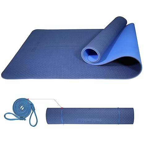 PROIRON Yogamatte Gymnastikmatte Sportmatte Rutschfest Fitnessmatte,TPE Material, Pilatesmatte mit yogamatte tragegurt,183 x 