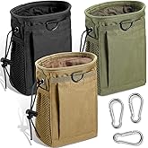 3 Pieces Tactical Colored Dump Pouch Military Belt Pouch Molle Adjustable Attached Hip Holster Bags with 3 Pieces Iron Snap Hook for Men Women Outdoor Sport Traveling Use