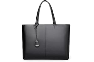 FSD.WG Men's Tote Bag,Business Bag, Leather Briefcase,Elegant Leather（PU）,Large Capacity,Black