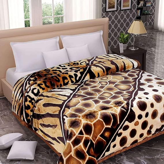 Buy HOME COMFORT Super Soft Double Bed Reversible Mink Blanket (Animal