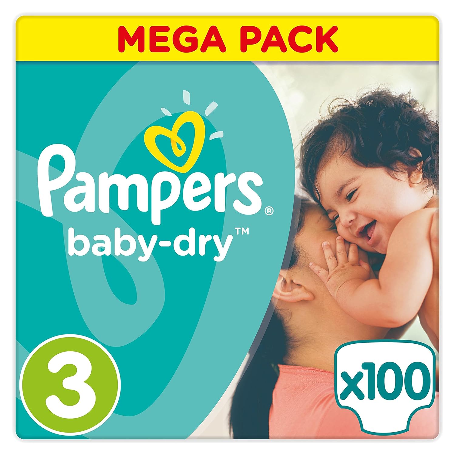 Pampers Baby Dry Couches Taille 3 (59 kg/Midi) Mega Pack (x100