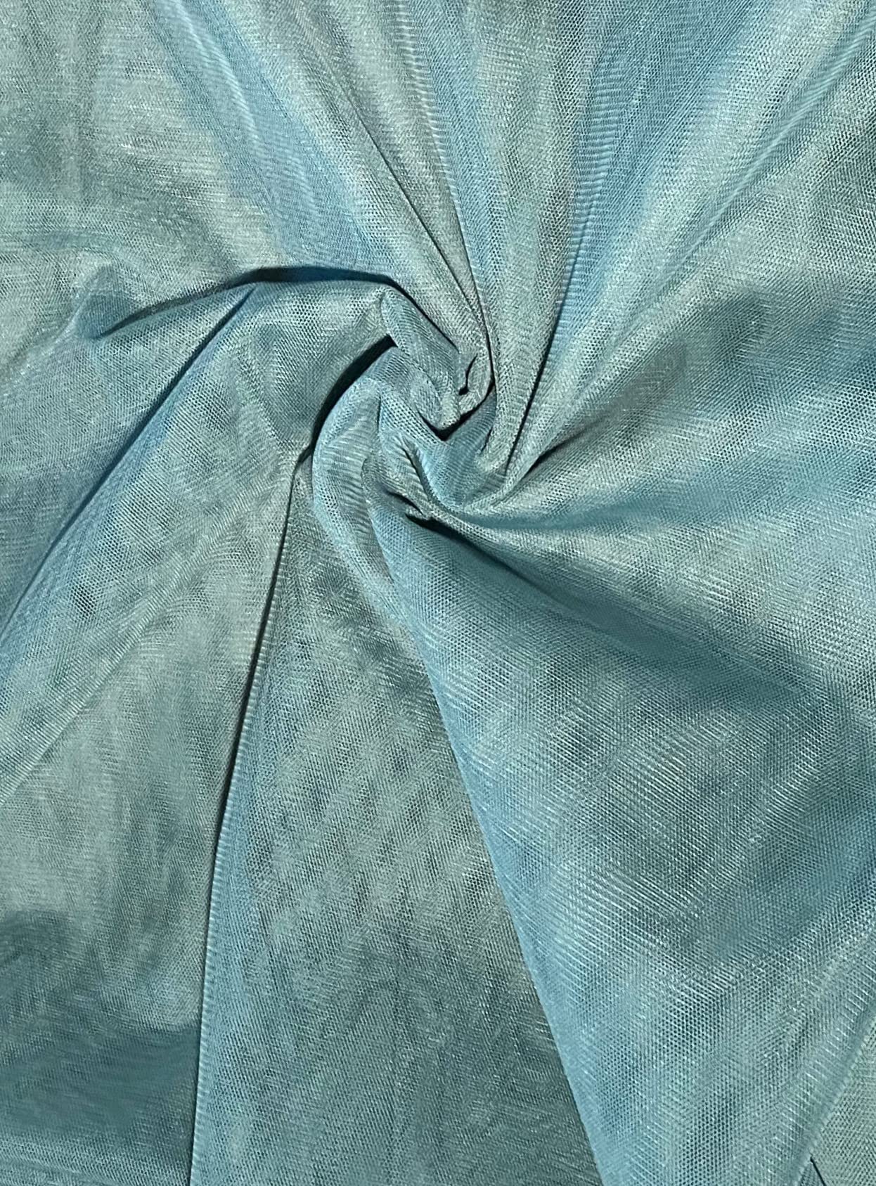 Novato Textiles Premium 4 Way Stretch Dress Net Fabric Mesh Bridal Dress Fabric Nylon Material pre Cut Fabric (Light Blue, 2 Meter)