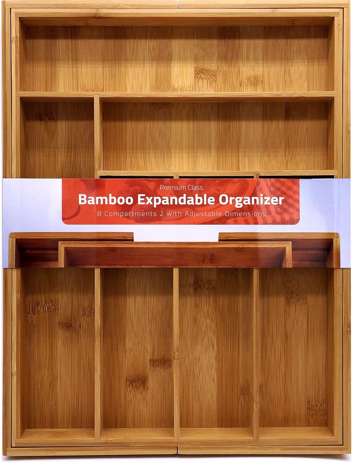 Utopia Kitchen Expandable Drawer Organizer, Adjustable Kitchen Drawer Organizer, Bamboo Drawer Dividers Organizer for Kitchen, Silverware, Flatware, Living Room, Makeup Drawer & Utensil Holder -