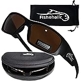 Fishoholic Polarized Fishing Sunglasses UV400 (14 Options) Fishing Gift with Hard Case & Pouch