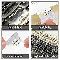 Mr. Pen- Leather Bible Tabs, 160 Tabs, Laminated