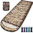0 Degree Winter Sleeping Bags for Adults Camping (450GSM) - Temp Range (5F–32F) Portable Waterproof Compression Sack- Camping Sleeping Bags for Big and Tall in Env Hoodie: Backpacking Hiking 4 Season