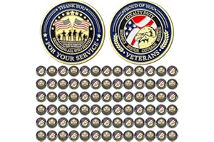 Loetere 80 Pcs Military Challenge Coins Thank You for Your Service Veterans Appreciation Gift Coins Army Retirement Gifts for Men Veterans Day Presents Military Favors(Classic)