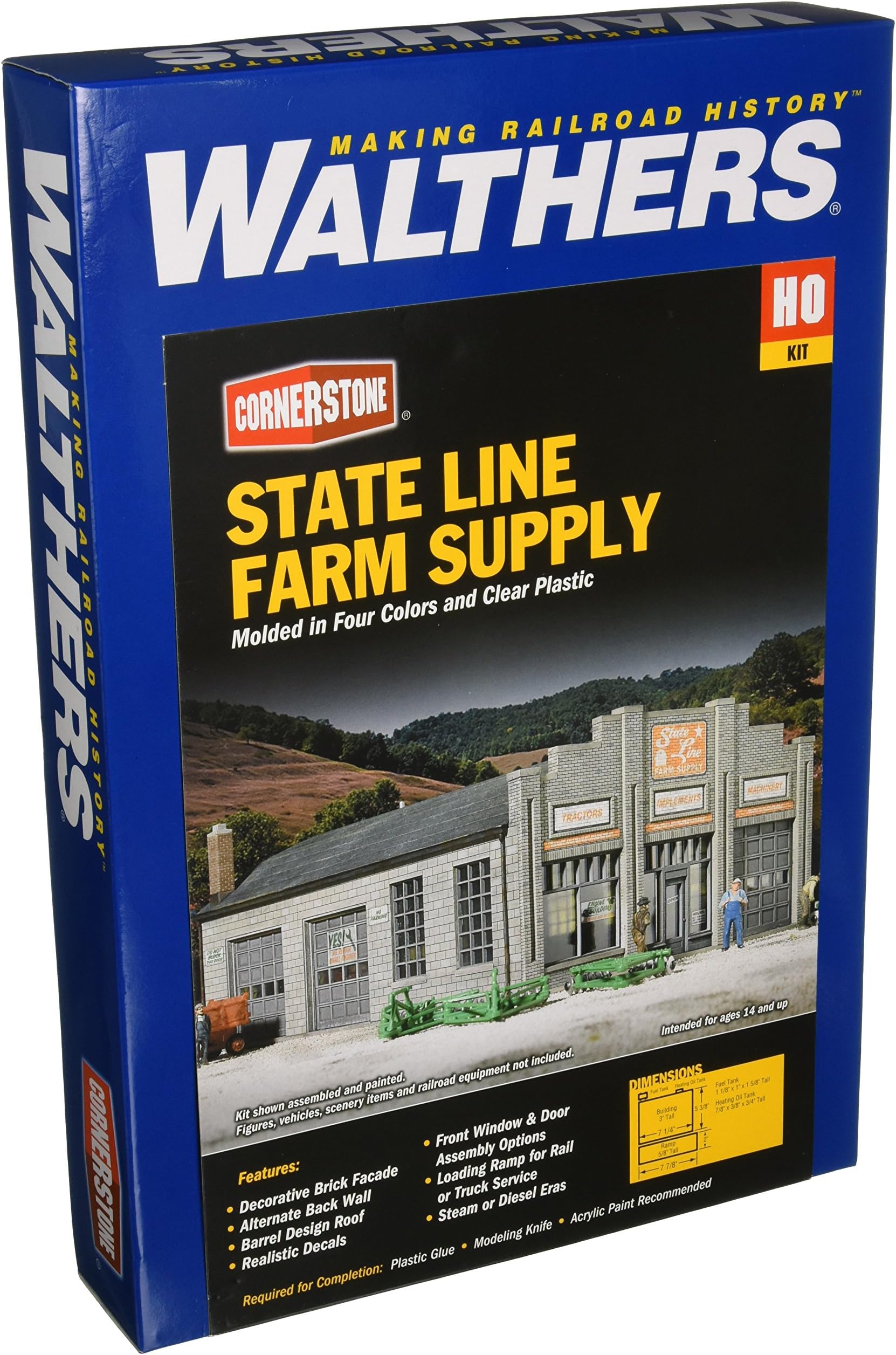 Walthers Cornerstone Series Kit HO Scale State Line Farm Supply