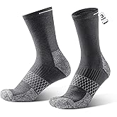 Rahhint Merino Wool Work Boot Socks 3 Pairs Durable Compression Moisture Wicking Anti Blister Cushion Hiking Running Socks