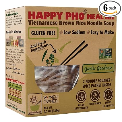 Amazon Com Star Anise Foods Gluten Free Asian Noodles Brown Rice Noodle Pho Kit Quick Meals Pad Thai Meal Kit Alternative Instant Meal Perfect For Pho Soup Stir Fry Or Salads Pack