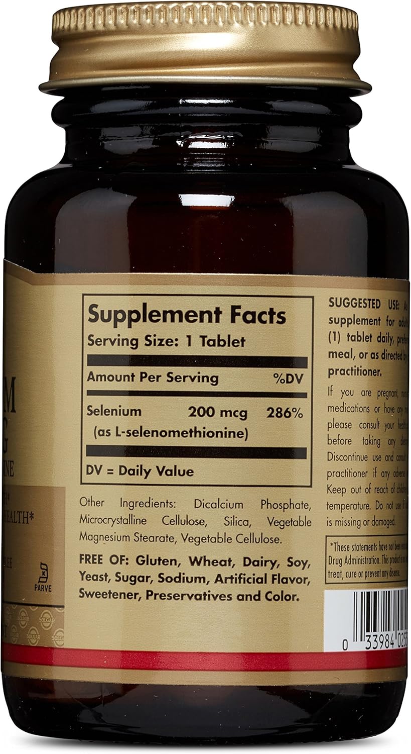 Solgar – Yeast-Free Selenium 200 mcg, 100 Tablets: Health & Personal Care
